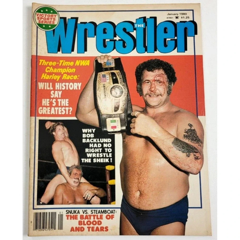 THE WRESTLER - JAN 1980 / BOB BACKLUND / HARLEY RACE‎ / RICKY STEAMBOAT